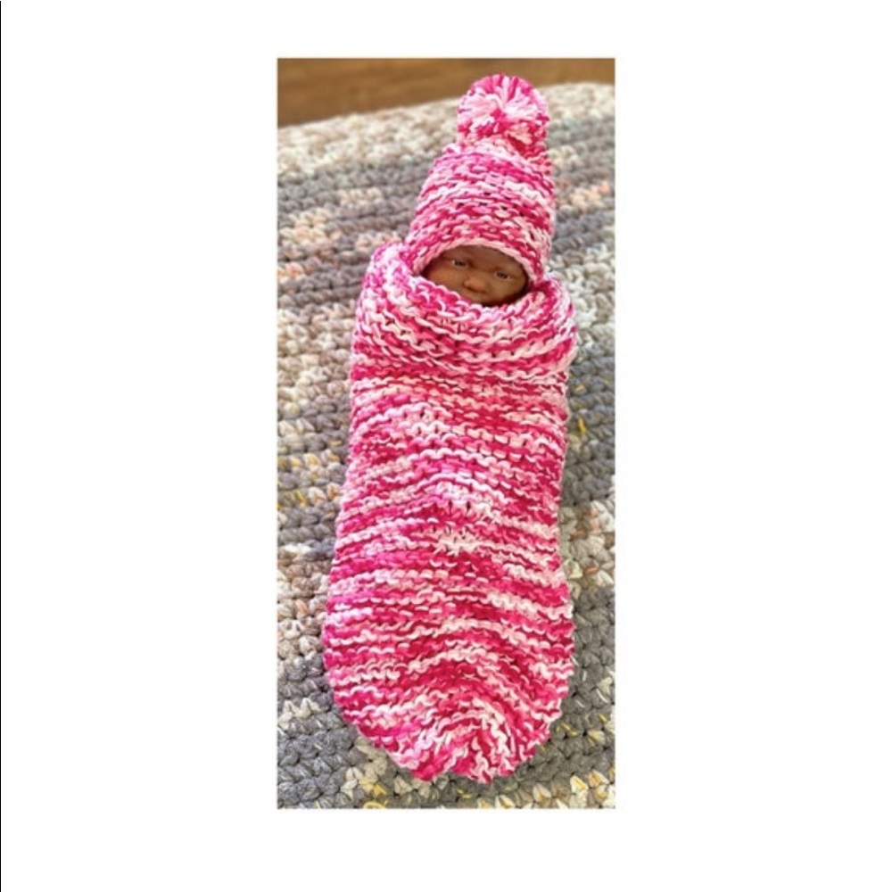 Handmade brand new Knit Newborn baby cocoon